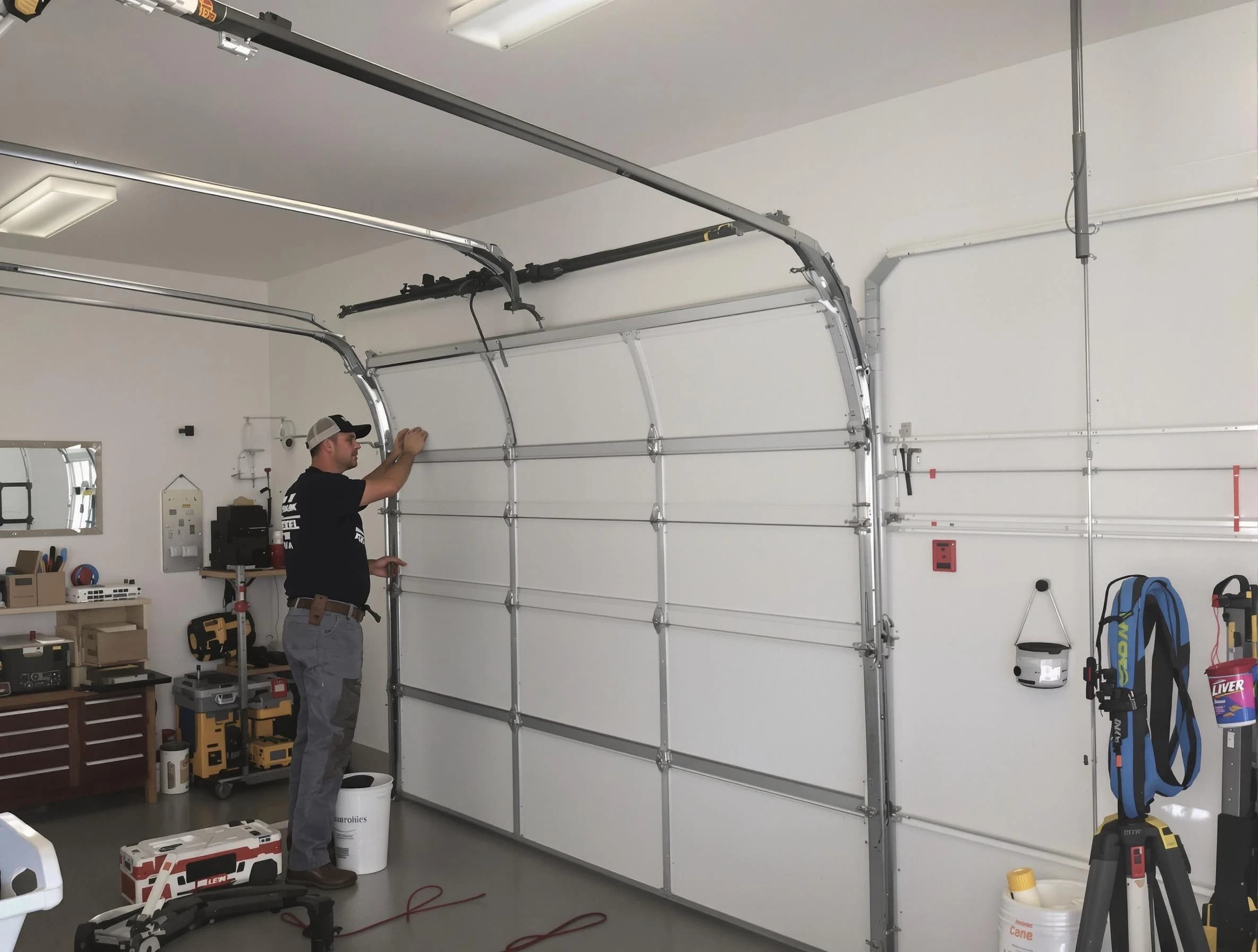 Andover Garage Door Repair team installing new garage door in Andover