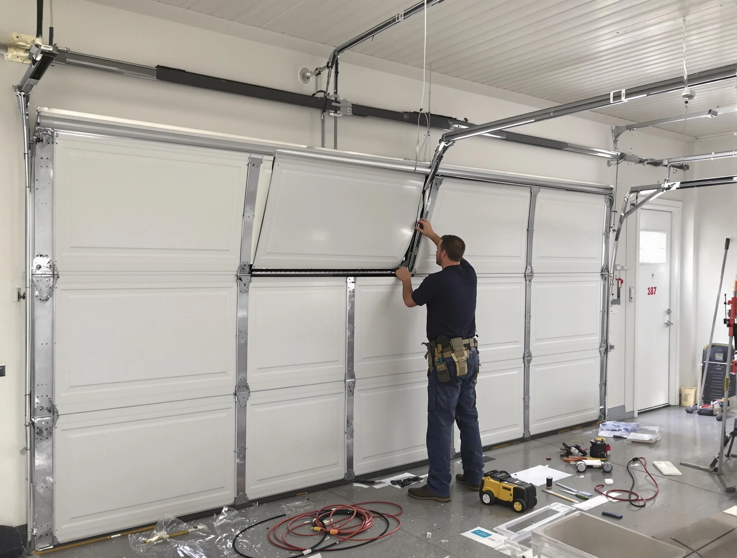 Garage Door Section Replacement in Andover