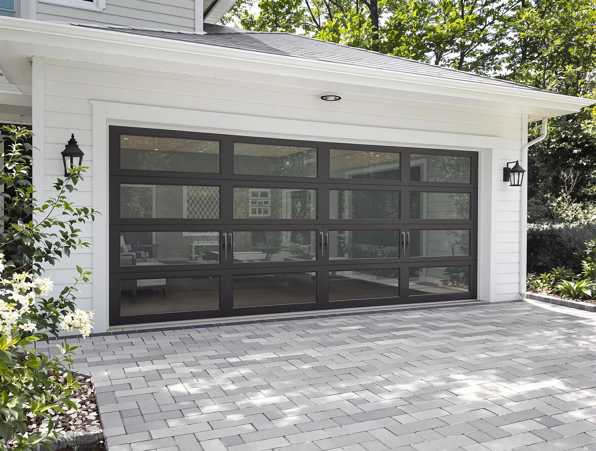 Andover Garage Door Repair design specialist presenting custom garage door options to Andover homeowner
